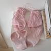 Female Bow-shaped Bubble Socks with Pile-up Feet, Children's Fresh-colored Mid-calf Socks