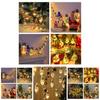 Joyous Christmas Decoration Lights With Cartoon Characters And Transparent Bulbs For Festive Cheer