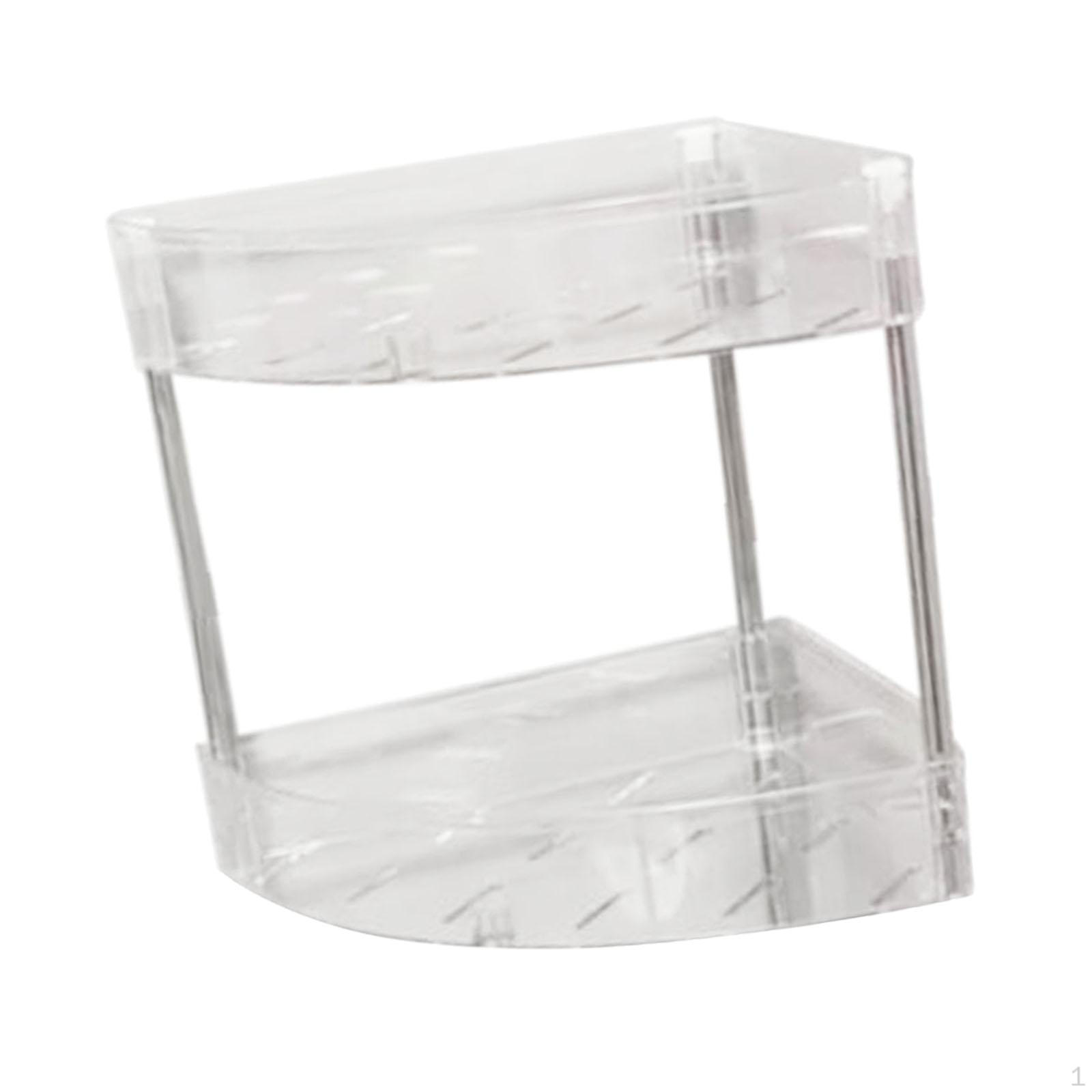 

Угловой органайзер для ванной комнаты, 2-ярусная полка для хранения, подставка для специй, подставка для парфюмерии, подставка для кружек