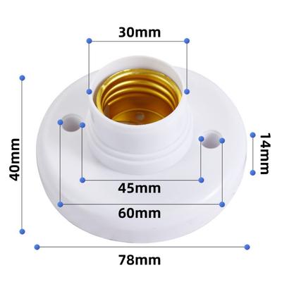 E27 Screw Cap Socket White Ceiling Light Lamp Bulb Fixing Base Stand Light Bulb Holder Lamp Socket For Home