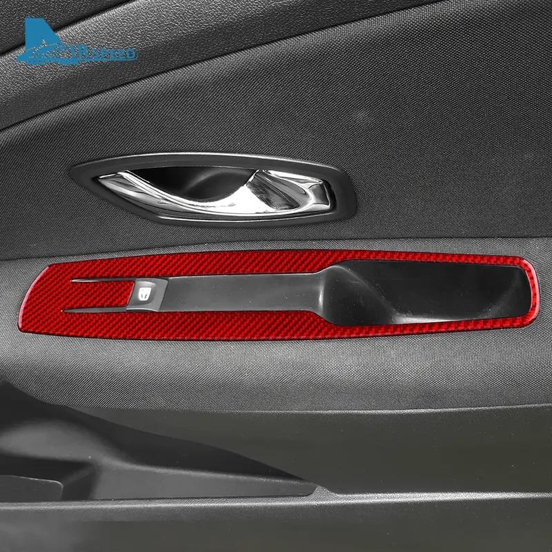 For Renault Megane RS 2009 2010 2011 2012 2013 2014 Real Soft Carbon Fiber Sticker LHD RHD Car Window Lift Panel Accessories