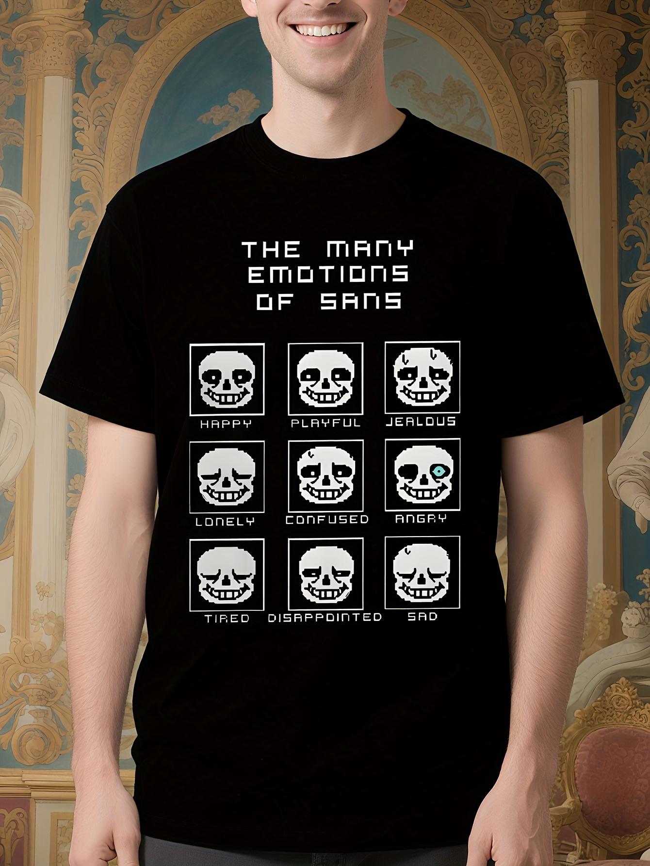 Undertale The Many Emotions of Sans Graphic Tshirt - 9-Pa... S
