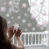 Pinkblume 72pcs Iridescent White 3D Snowflake Wall Stickers Holographic Snowflakes Wall Decals for Winter Wonderland Christmas Frozen Nursery Xmas