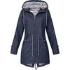 Women's Autumn High Collar Simple Solid Waisted Punching Jacket Zipper Windproof Outdoor Mountaineering Clothing