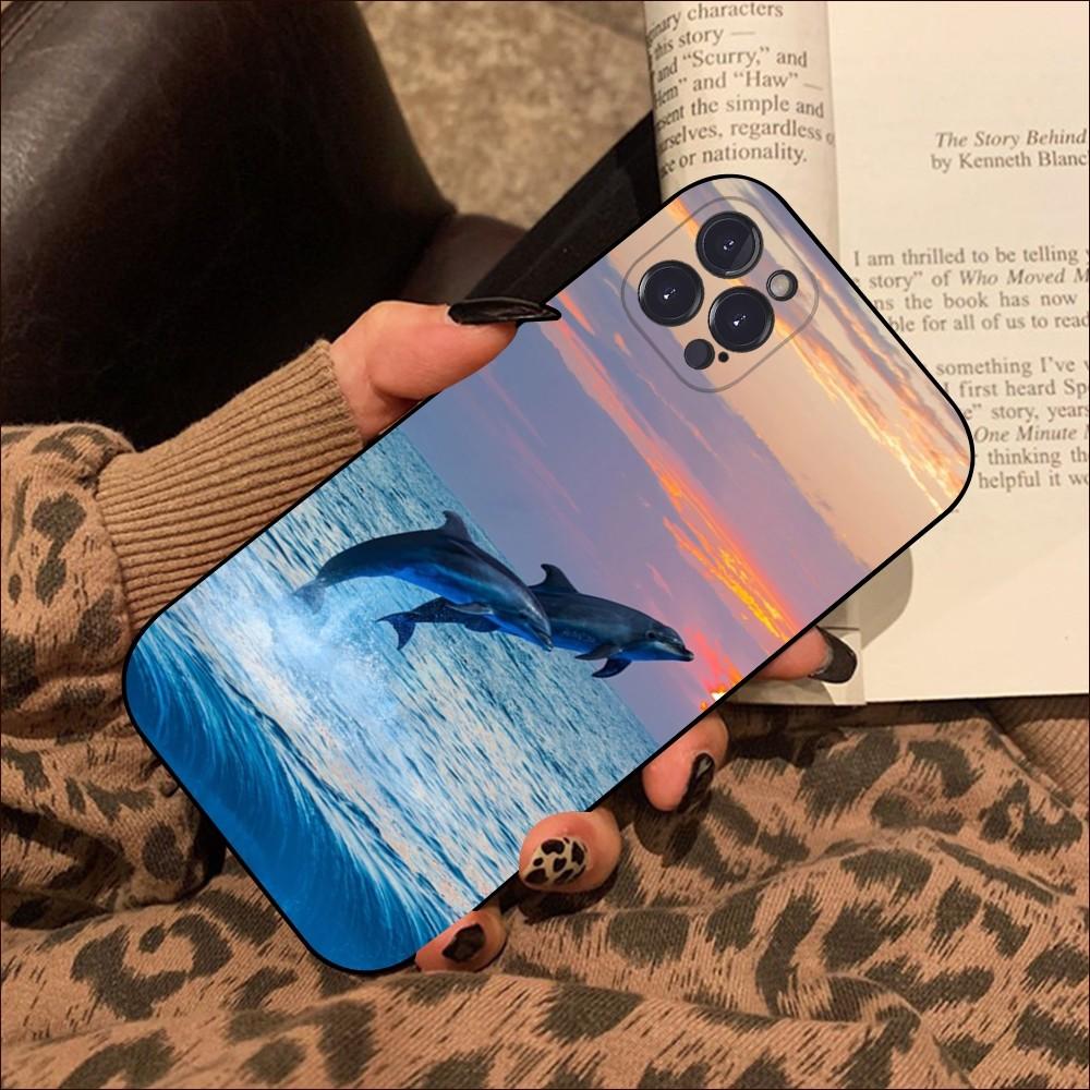 Custodia Telefono Carina Delfino Animale Marino Per iPhone 15 14 11 12 13 Mini Pro XS Max Cover 6 7 8 Plus X XR SE 2020 Funda Shell