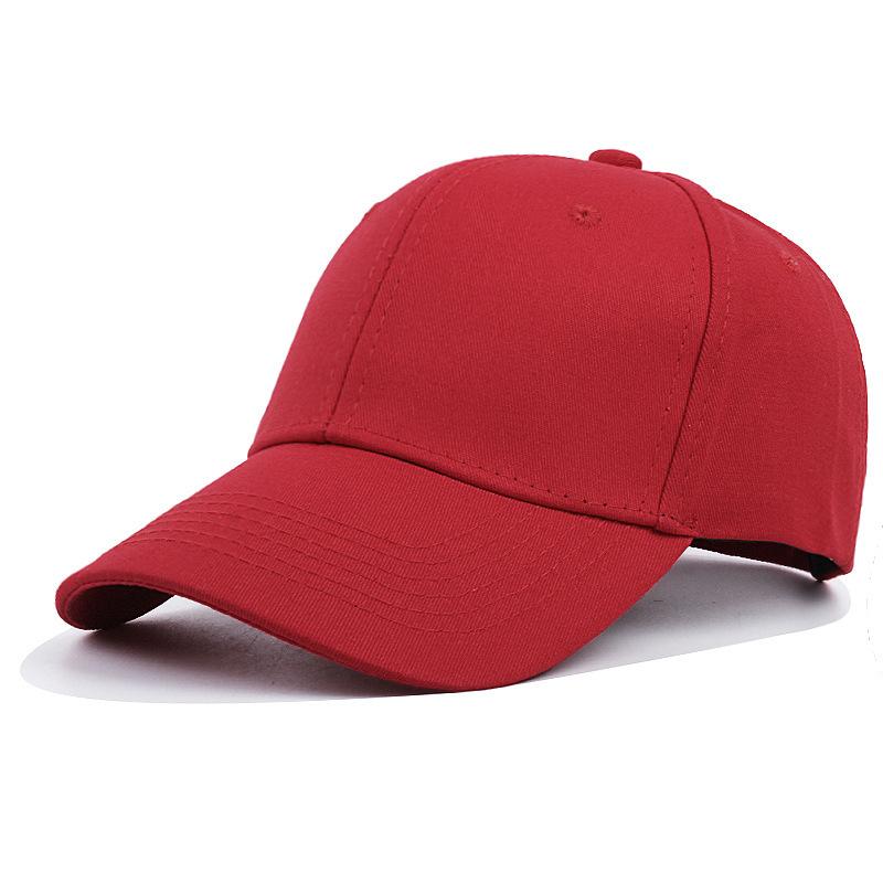 Solid color light board hat women's hard top versatile cap men's pure cotton baseball cap men's sun hat