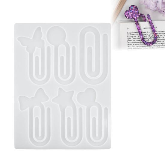 Resin Bookmark Mold Butterfly Heart Star Shapes DIY Paperclip Mold