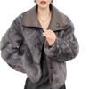 Winter new leather jacket fur jacket women wear lapel fur integrated leather jacket imitation mink velvet jacket