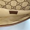 [Pre-Owned] Neo Vintage Series Gold Foil Logo Monogram Tiger Head Decorative Striped Shoulder Strap Canvas And Leather Messenger B - Very Good #R1JN2K