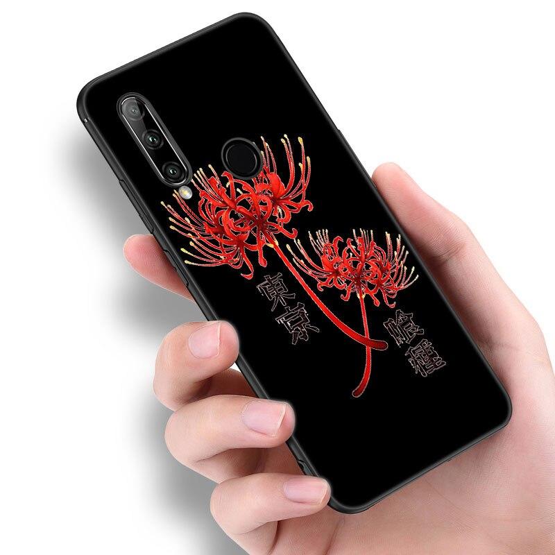 Anime Tokyo Ghoul kwiaty etui na telefon dla Huawei Honor 7A 8A 9X20 Pro 8 10X Lite 7S 8C 8S 8X 9A 9C 10i 20i 30i 20E 20S okładka