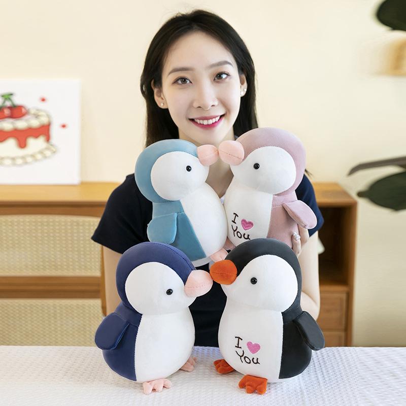 Jucărie de pluș pinguin populară, drăguță, super moale, din bumbac pufos, păpușă pinguin, cadou acvariu