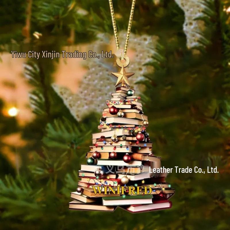 

2D Creative Christmas Tree Car Pendant - Acrylic Festival Decoration.