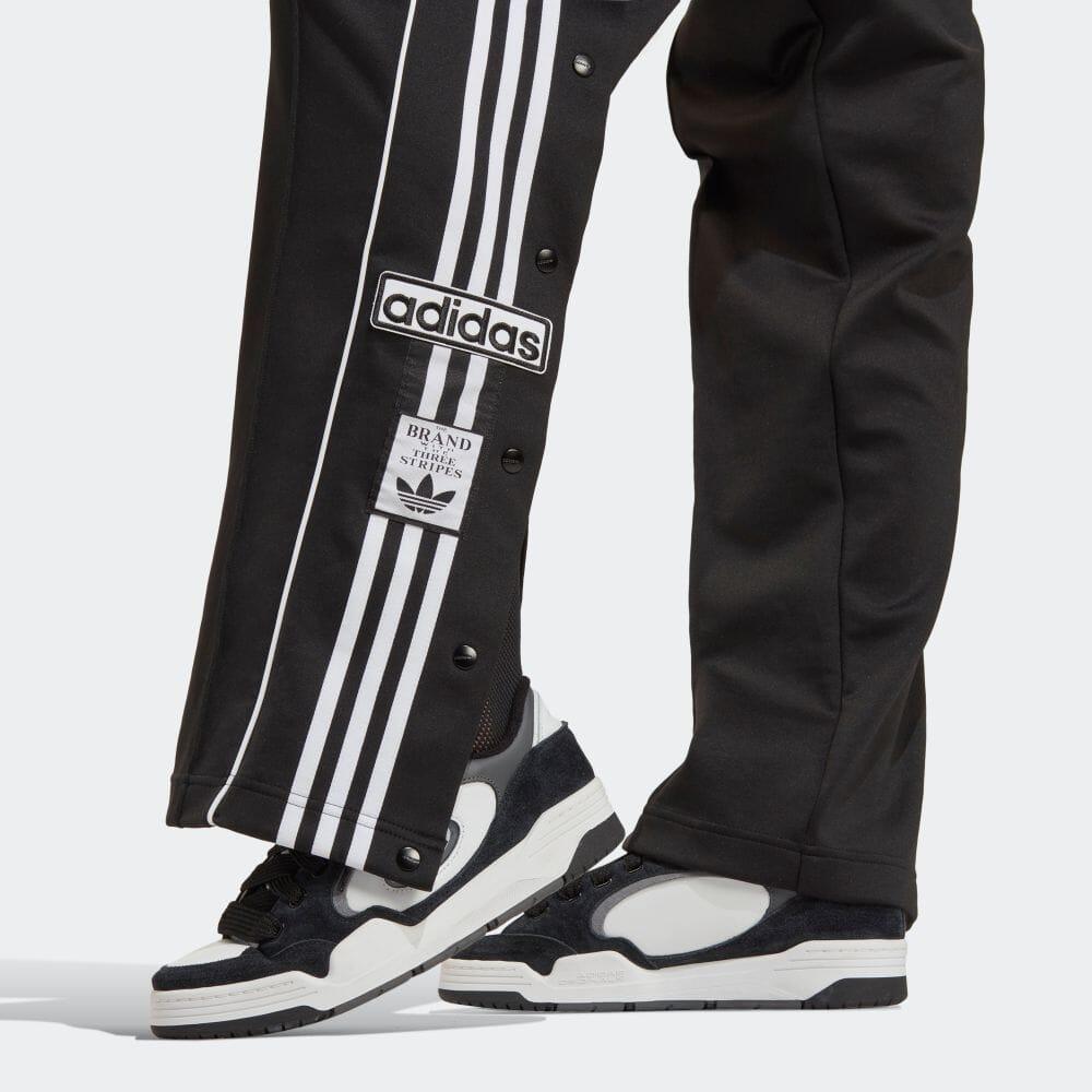 Adidas Originals Trefoil Stripe Elastic Waist Straight Casual Pants Women Bottoms Black IC5585