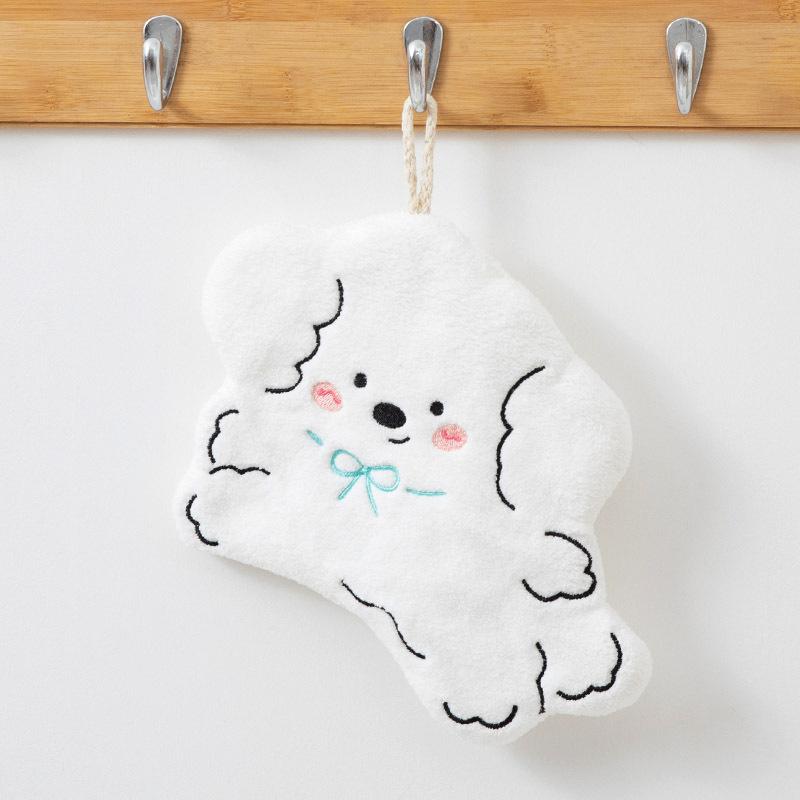 

Новое милое полотенце для рук из кораллового флиса с изображением собаки можно повесить на кухне и в ванной комнате, не линяет, хорошо впитывает влагу, мультяшное детское полотенце