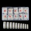 500 Nail Art Pieces/Box, French Manicure Tips, Full-Coverage And Half-Coverage False Nails, Natural White And Transparent