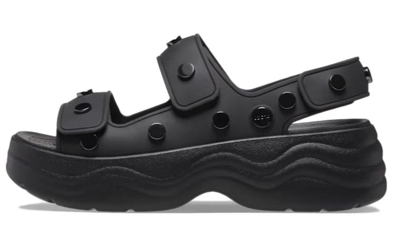 Crocs Skyline Studded Sandals Black Women s 209025-001 36-37