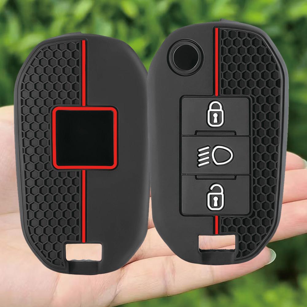 Copricasen Chiave Auto in Silicone per Citroen C5 C3 C4 C8 Berlingo per Peugeot Partner Rifter 208 308 508 407 2008 3008 3008 Expert