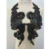 Designer's 3D Lace Floral Crystal Patch Hot-Fix Glass Applique for Tight Dress with Loose Rhinestones