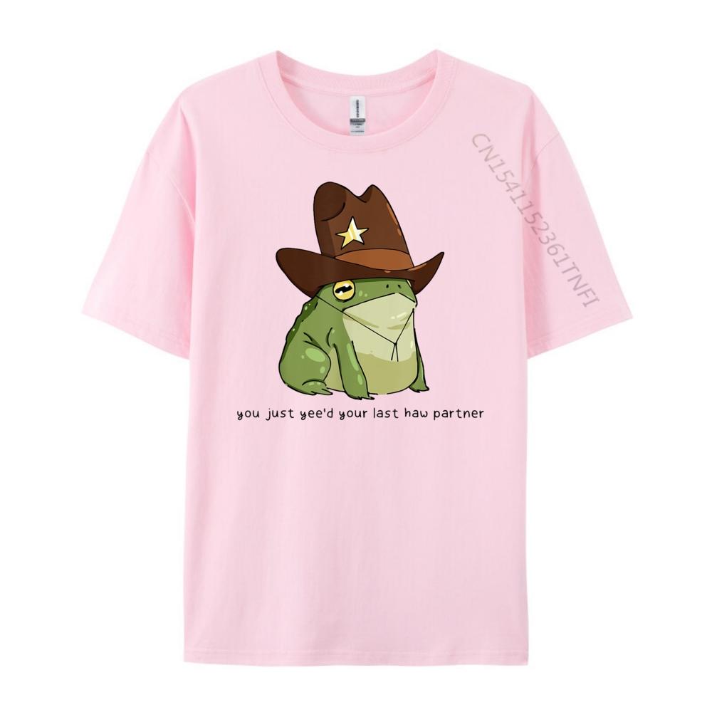 Funny You Just Yeed Your Last Haw Partner Cowboy Frog Meme 3XL Men Clothing Graphic T Shirts T Shirts Chinese Style