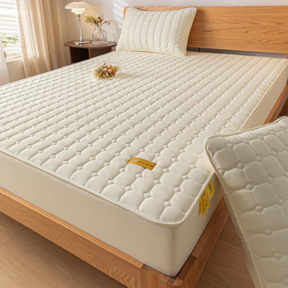 

Однотонный защитный чехол для матраса из соевого волокна, хлопковый чехол, стеганое покрывало, эластичная простыня с регулируемой плотностью 90x190