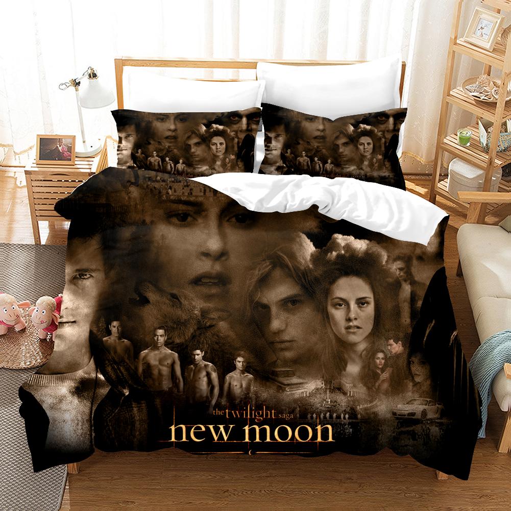 New Movie Twilight Bedding Set Love Duvet Cover Set Pillowcase Film Single Queen King Full Size Soft Bed Linen For Women Teens