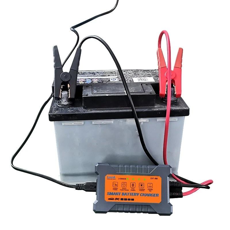 LANCOL CAT900 Tragbares Autobatterieladegerät 12V 3A Vollautomatisches Intelligentes Autobatterieladegerät Reparatur Wartungsgerät Nass Trocken Blei-Säure