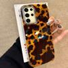 Moda Altın Leopar INS Baskılı Kadın Kız Telefon Kılıfı Samsung Galaxy S25 S24 S23 S22 S21 S20 FE Plus Ultra için Silikon Kapak