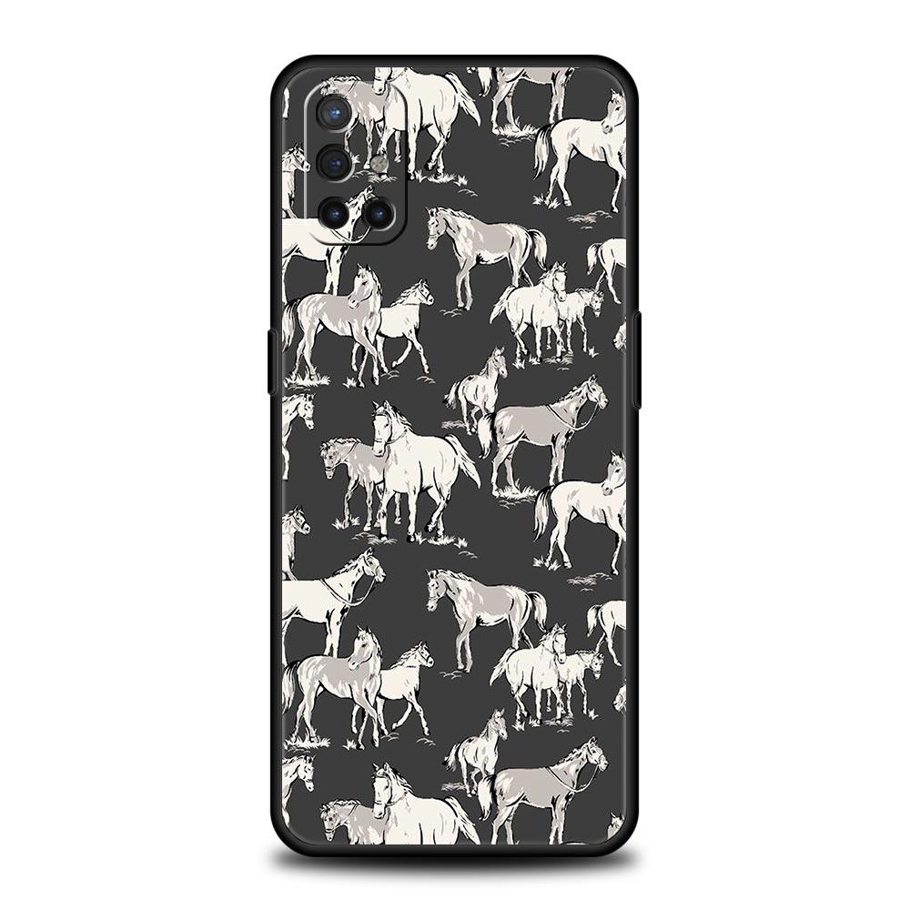 Phone Case For OnePlus 12 11 10 9 Pro 9T 12R 10R 9R 9RT 10T 8T 8 7 6T 7T Nord 2T CE 2 5G N200 N10 N100 Cover Animal Art Horse