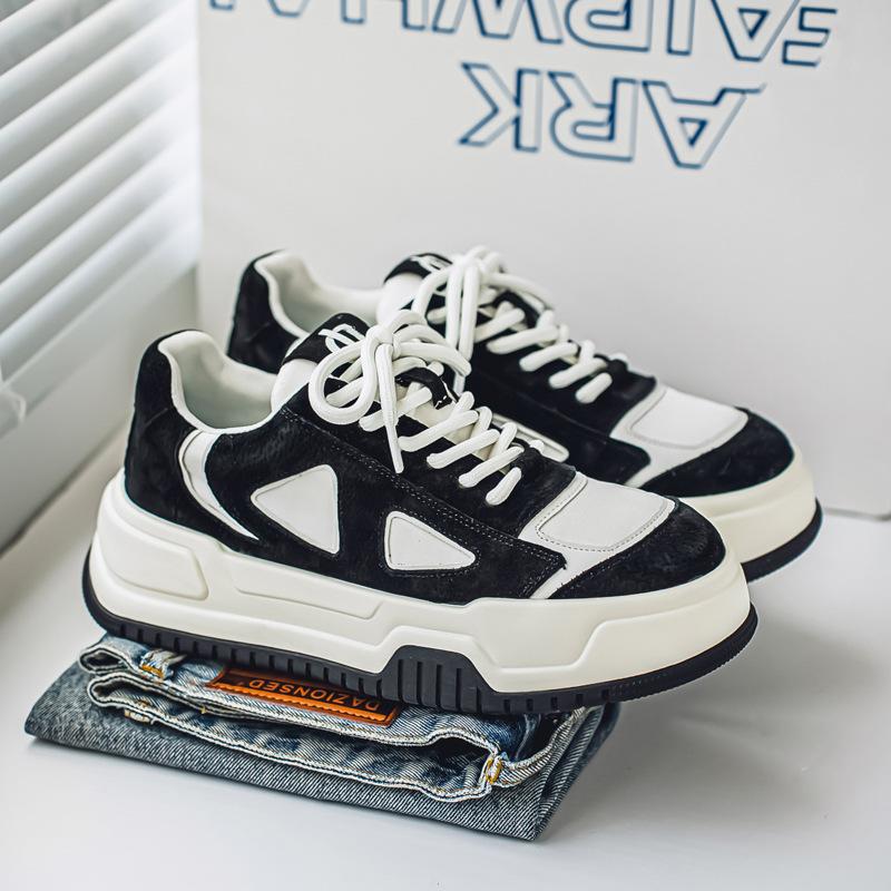 Fashion Men's Shoes 2025 New Spring Korean Version Trend Ins Breathable Casual Board Shoes Men's Sports Dad Trendy Shoes