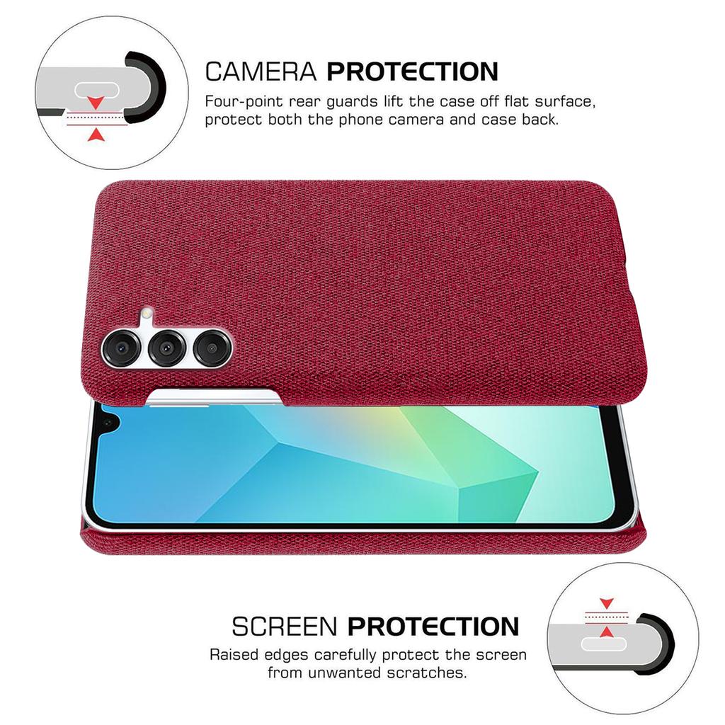 For Samsung Galaxy A17 5G/A17 4G Phone Case Cloth Texture Anti-Scratch Protective PC Back Cover