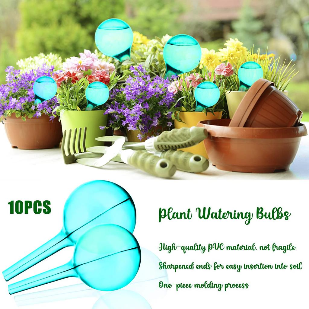 Plant Watering Stakes, Large 10pcs Flower Automatic Watering Bulbs,Garden Self Watering Planter Insert for Daily Watering