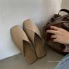 Women's Baotou Half Slippers - 2023 Summer Square Toe Flat Sandals with Soft Soles