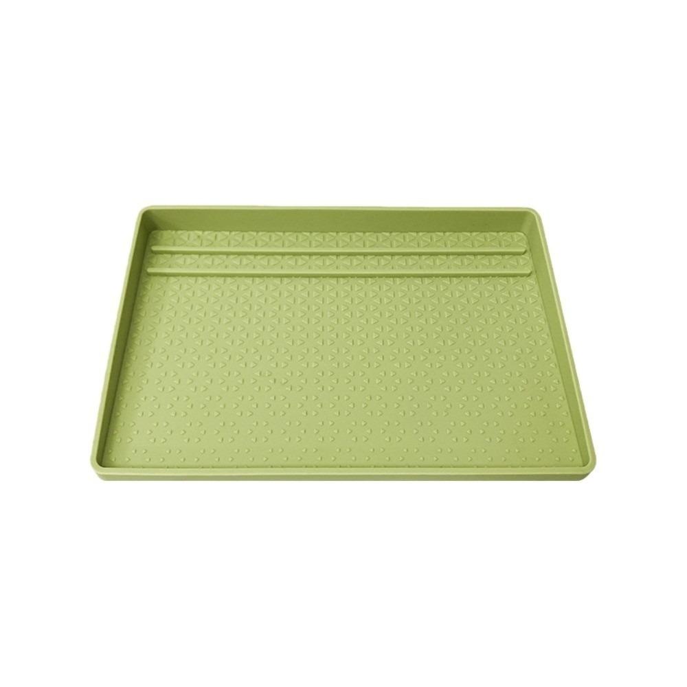 Silicone Tableware Mat Waterproof Storage Tray Counter Protection Bar Counter Mat Kitchen зелёный