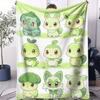 Pokémon Print Blanket Warm Comfortable Flannel Blanket Suitable for Bedrooms,Sofas, Beds,Chairs