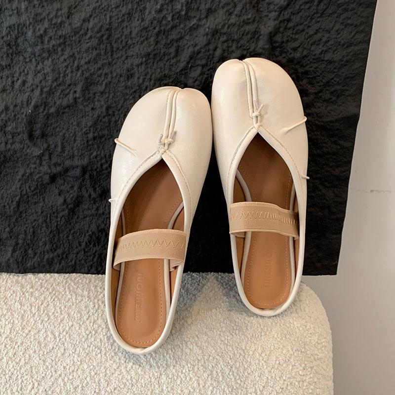 

Модная женская мягкая обувь балетки женские туфли Мэри Джейн туфли с мелким странным носком модная эластичная лента женские балетки шлепанцы туфли мюли 35 бежевый