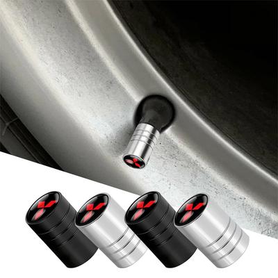4Pcs Car Wheel Tire Stem Air Valve Cap Accessories For 9 Ralliart X EX ASX L200 Colt Outlander Pajero Lancer Eclipse