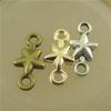 100Pcs/Bag Mini Five-Point Star Style Connector Handmade Charms Pendant DIY for Bracelet Necklace 15x7mm