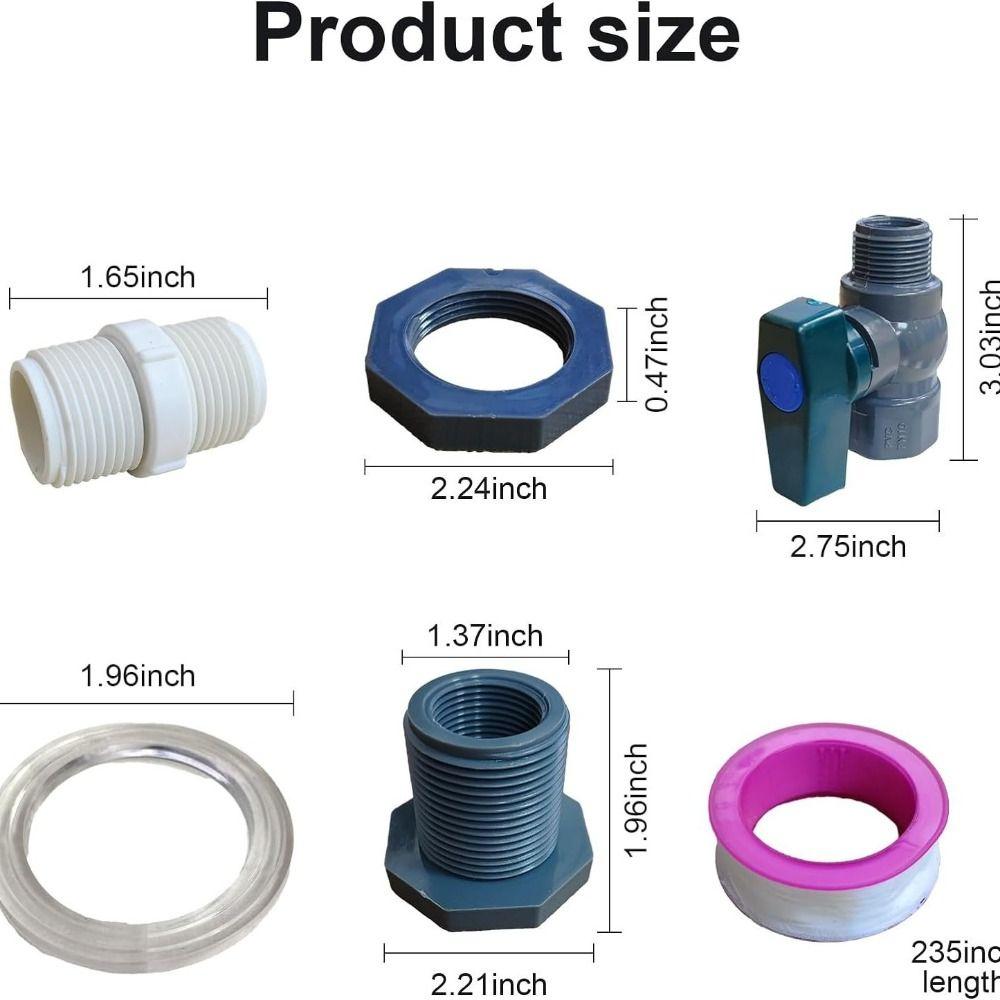 Thread Seal Tape Rain Barrel Faucet Valve Kit Hard Garden Diverter Kit Garden Barrel