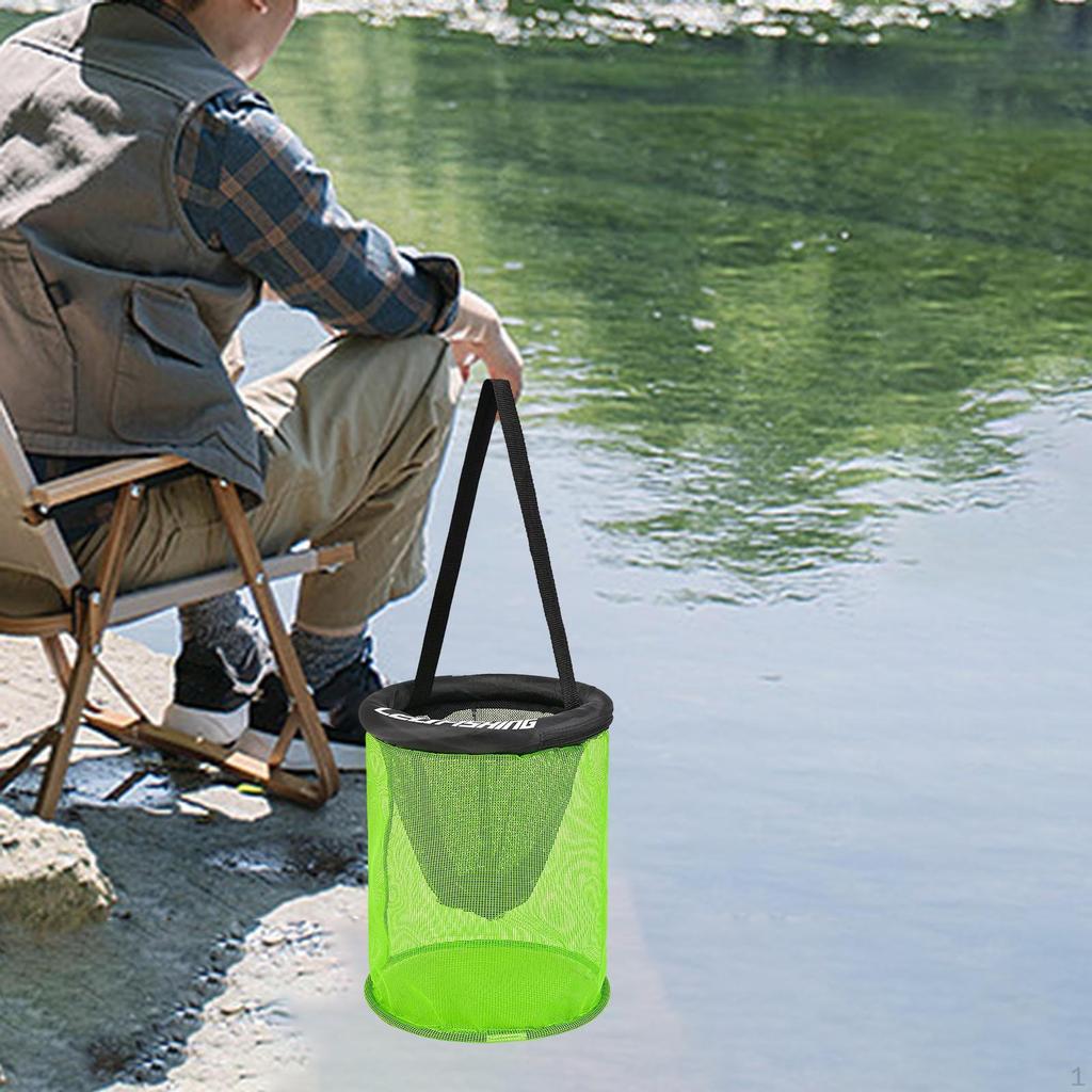 ing Basket Baits Storage Cage Mesh Net Folding for Pond