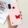 For Tecno Spark 6 Go Case KE5j KE5k Cute Astronaut Cat Night View Cover Liquid Silicone Phone Cases For Spark 6GO Bumper Fundas