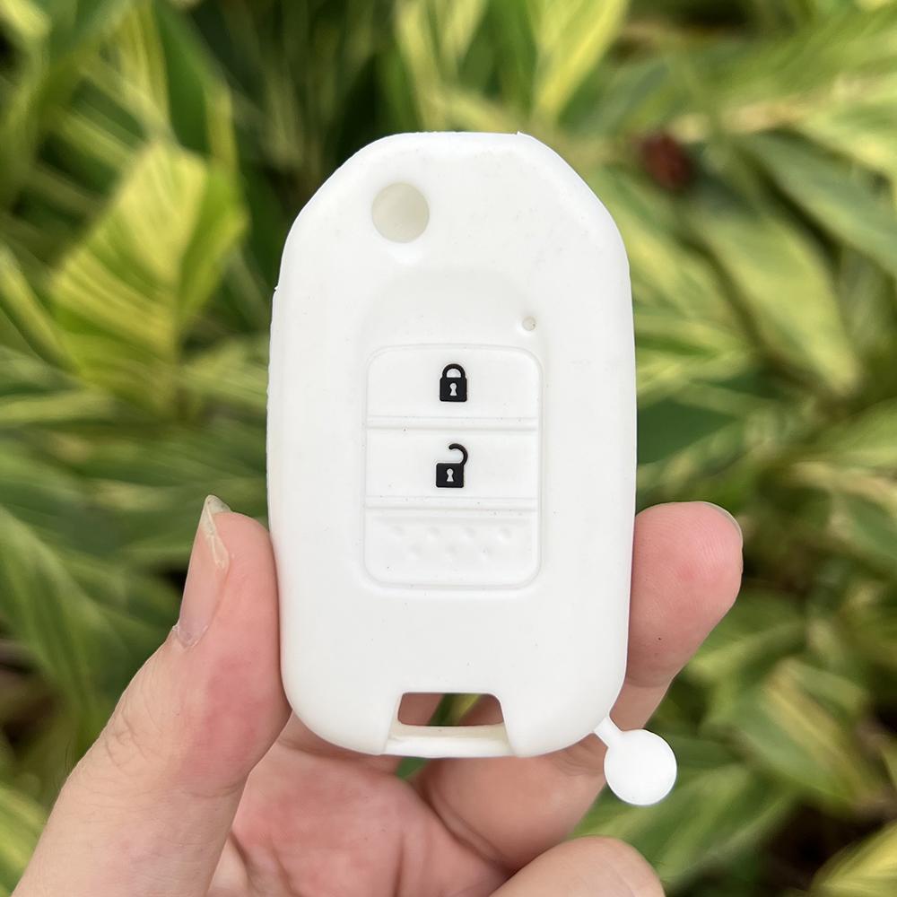 2 3 Buttons Silicone Car Key Cover Protect Skin Shell Rubber Case for Honda Accord 9 Crider Civic Jade SPIRIOR CR-V Fit Flip Key