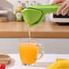 Max Juice Extraction Lemon Lime Squeezer EasytoUse Flat Lemon Squeezer with Leverage Squeezer with Built in Strainer Yellow