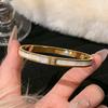 Stainless Steel Minimalist Zircon Bracelet Adjustable Open Bracelet Elegant Jewelry Accessories Gifts for Women Men