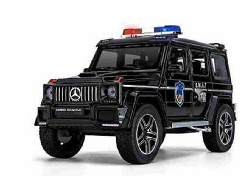 1:24 G63 Alloy Off-Road Toy Car, Six-Doors Open, Light & Sound, Pull-Back Action for Kids