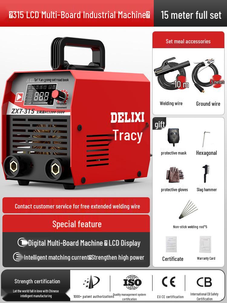 Delixi 315/400 Industrial Welder, Dual Voltage 220V/380V, Small All-Copper Automatic for Household & Industrial Use