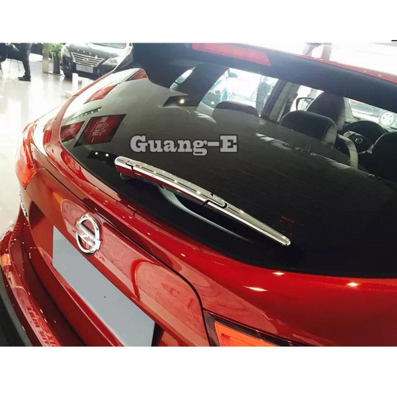 Car Body Trim ABS Chrome Car Rear Glass Wiper Nozzle Cover Tail Window Frame Lamp Hoods For Nissan Qashqai J11 2016 2017 2018