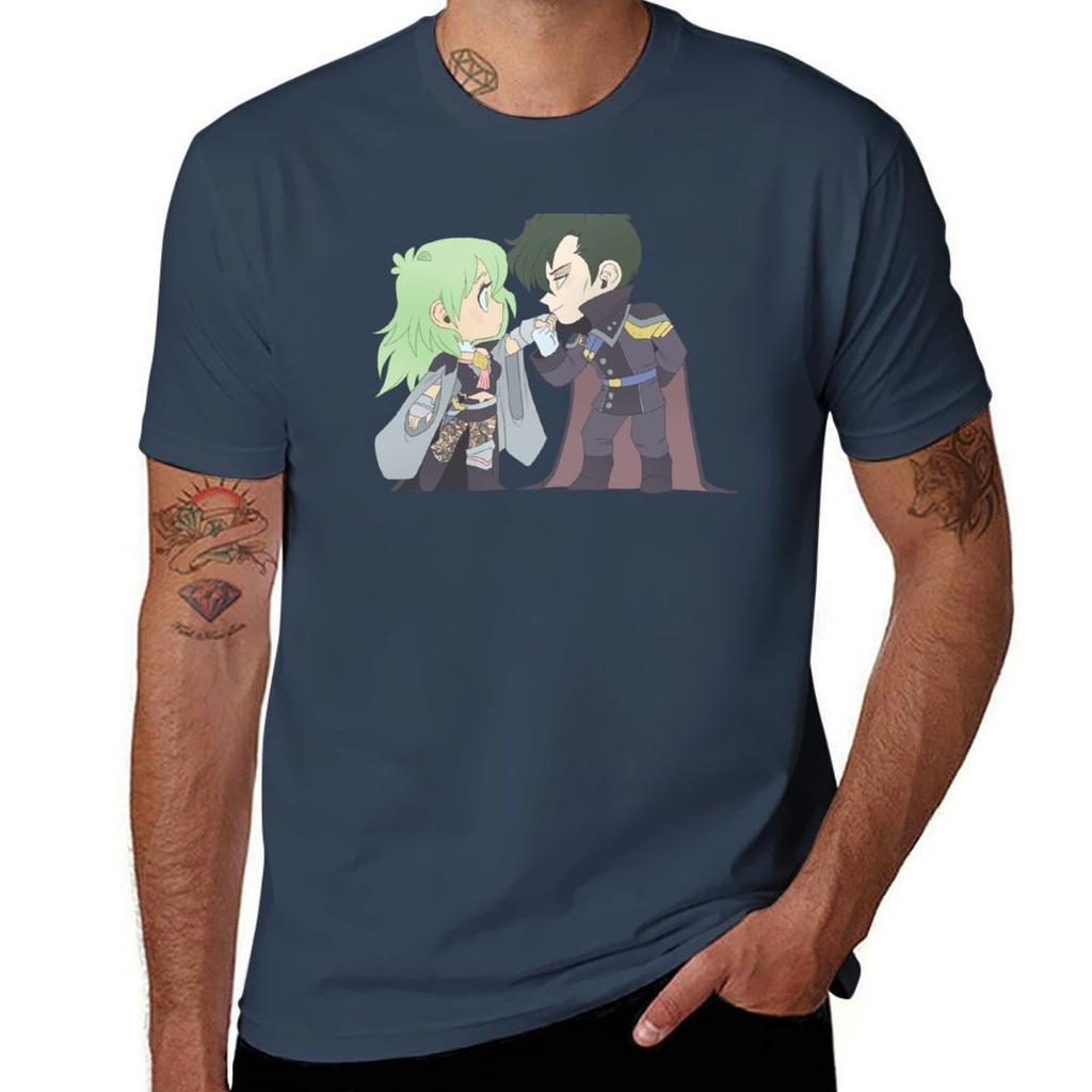 Byleth X Hubert Fire Emblem Three Houses Chibi Cuties Tshirt Cool Feeling Summer Tee Shirt