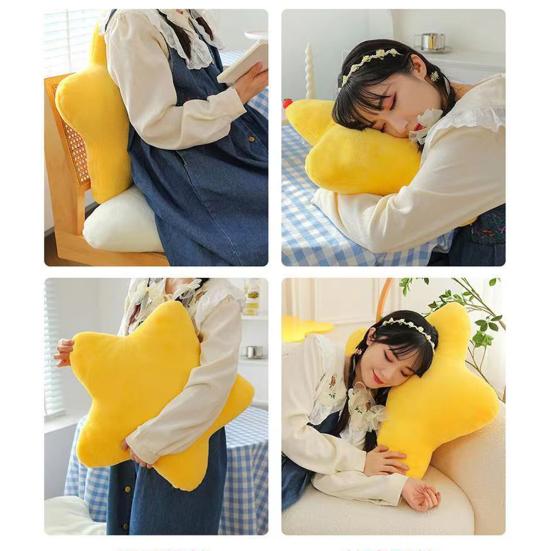 Stjerneformet pute Myk plysj pyntepute Dekorativ stjernepute for seng Fluffy stjerneformet pute for barnerom stue