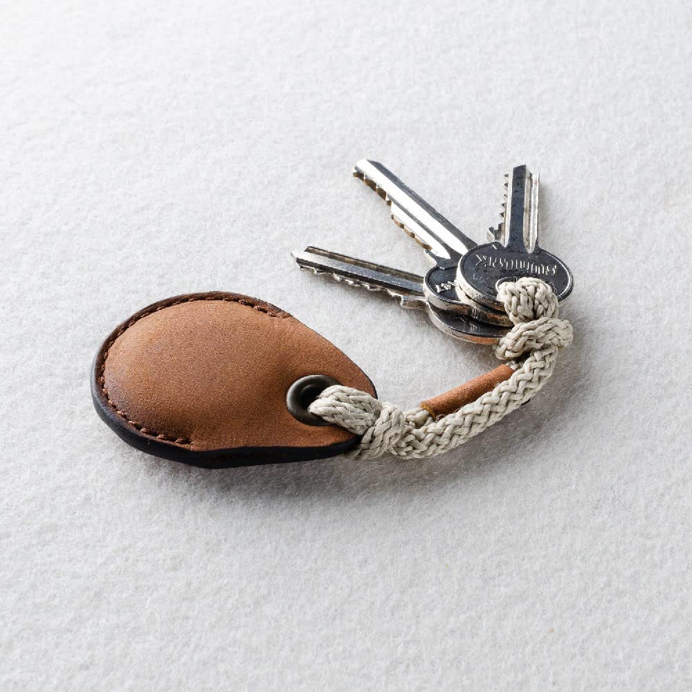 Crazy Horse Craft Brand AirTag Case Genuine Leather Cover Protective AirTag Classic Brown AT-CB