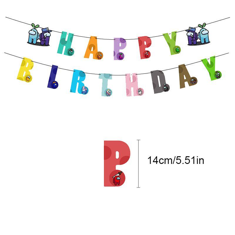 Party Game Birthday Decor Suit Supplies Set Balloon Banner Caketopper